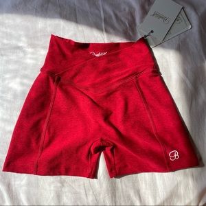 Red Bombshell Sportswear biker shorts